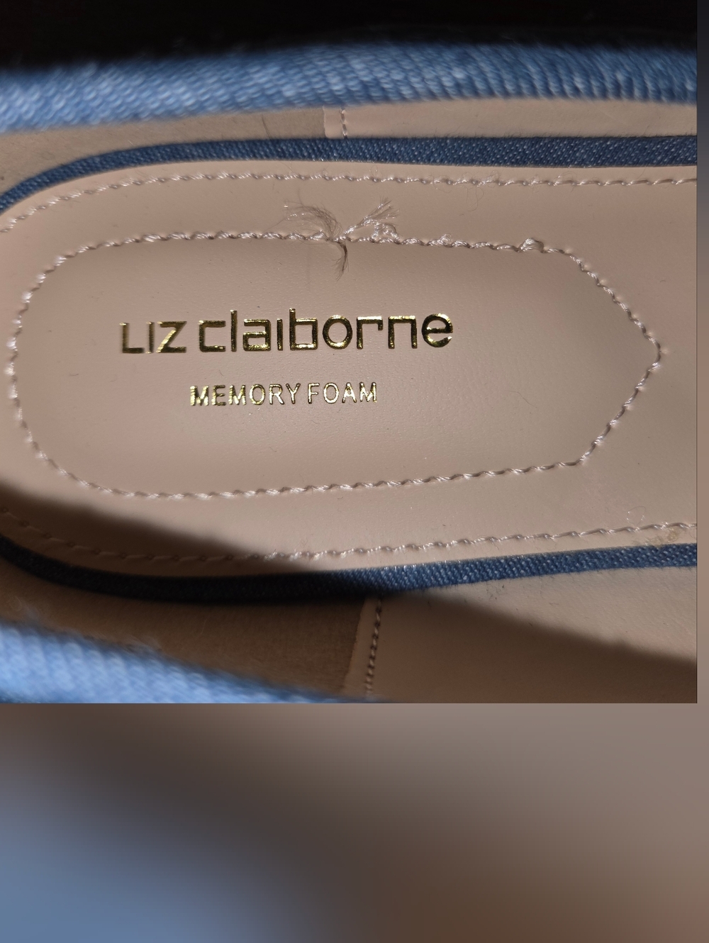 Liz Claiborne Blue Geometric Ballet Flats - Picture 5 of 8